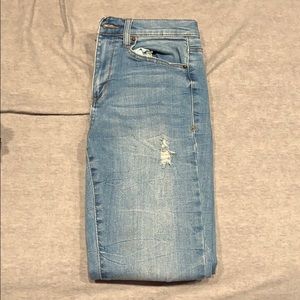 Light washed jeans a couple of small rips